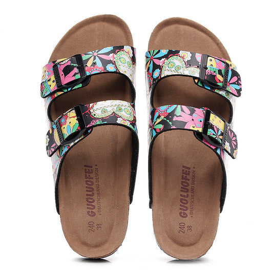 Sandals And Slippers With Double Buckle