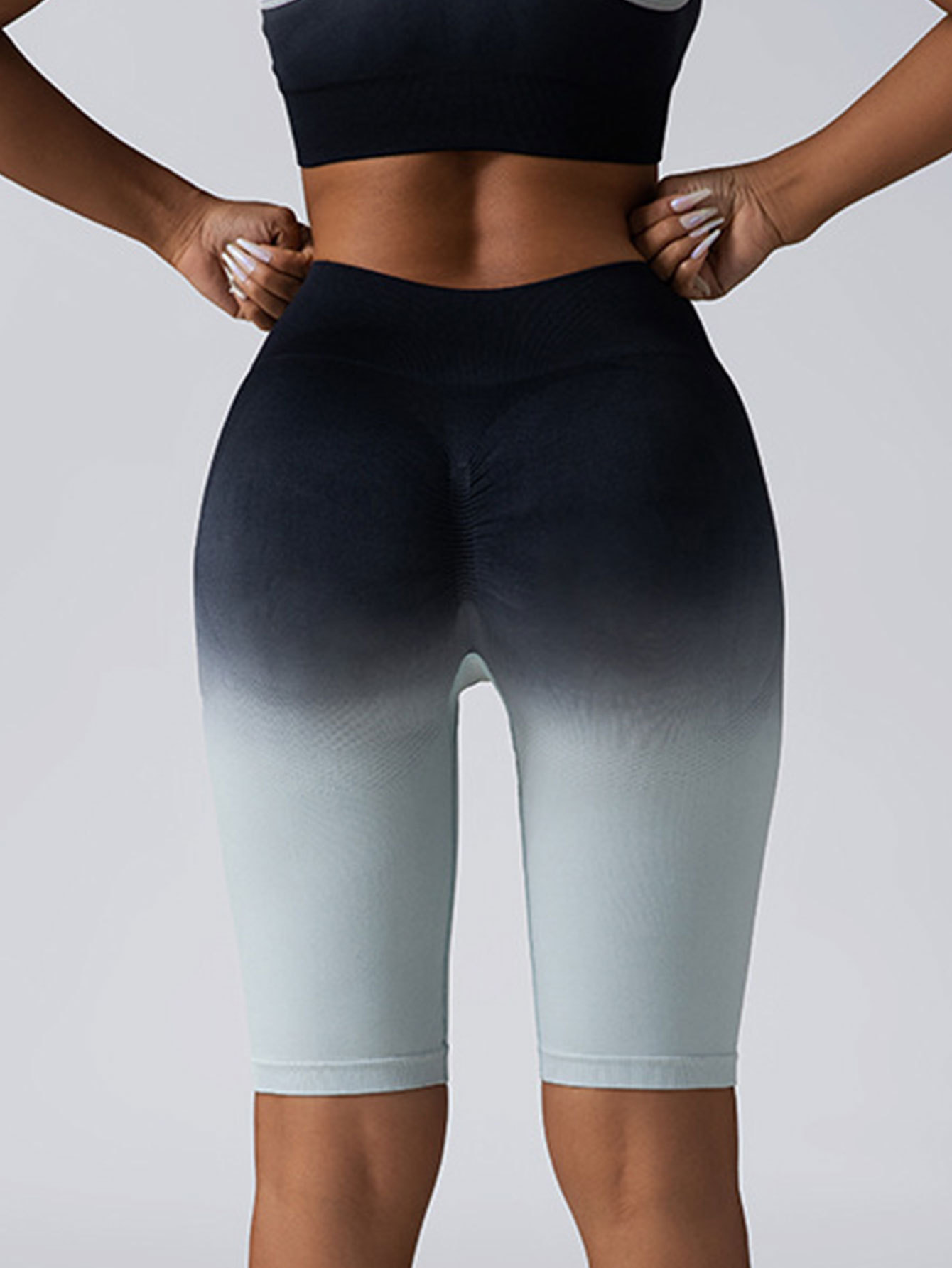 3 Pack Women Workout Shorts Scrunch Shorts Seamless High Waisted Contour Gym Yoga Biker Shorts - Image 6